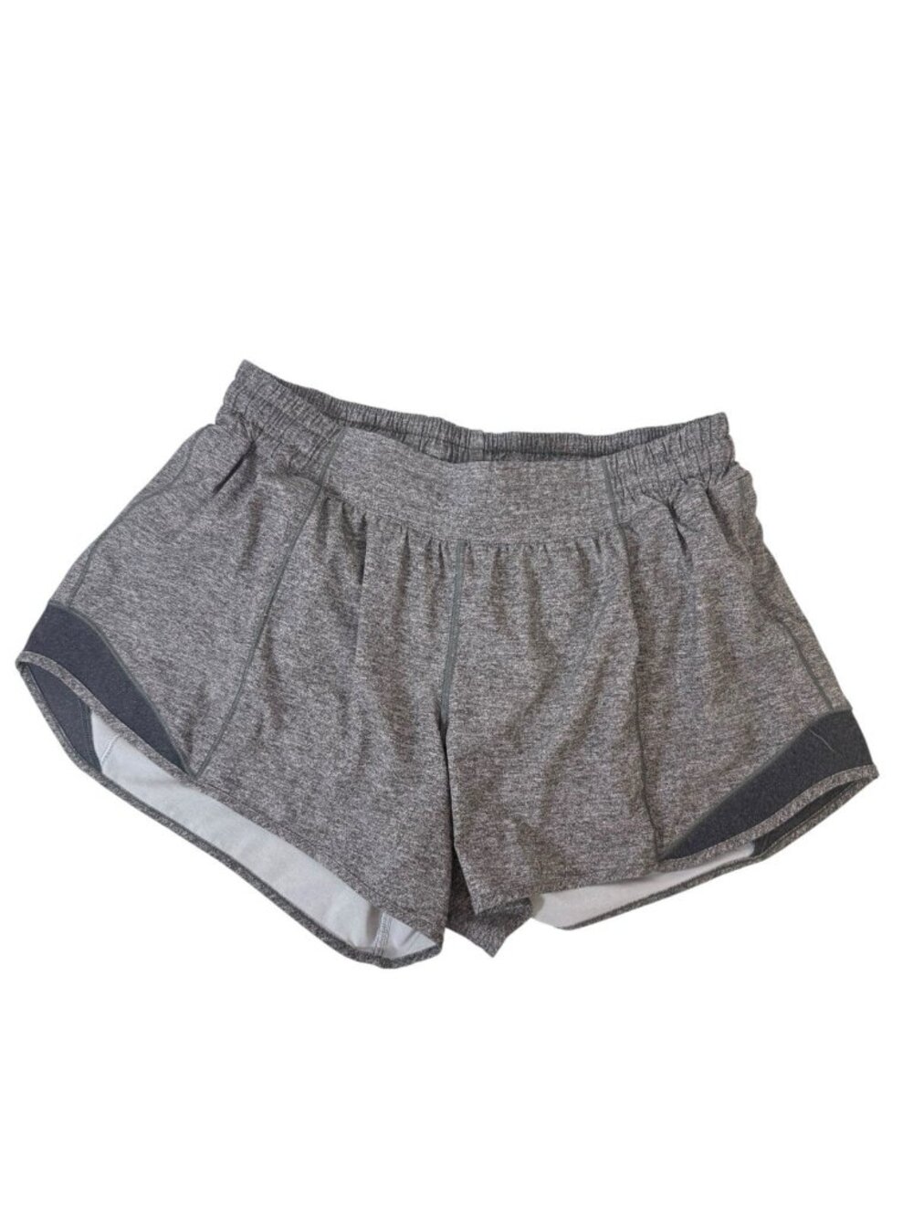 Lululemon Hotty Hot Low-Rise Lined Athletic Shorts 4" Insm Size 10 Gray Spacedye